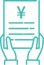 見積もり書を両手で持っているイラスト